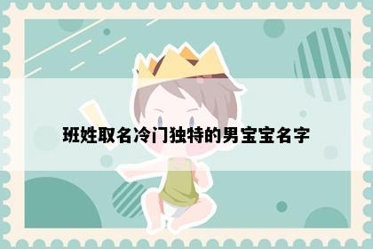 班姓取名冷门独特的男宝宝名字